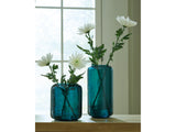 Inisland Teal Vase Set (Set of 2) (Online Special Price) - Ornate Home