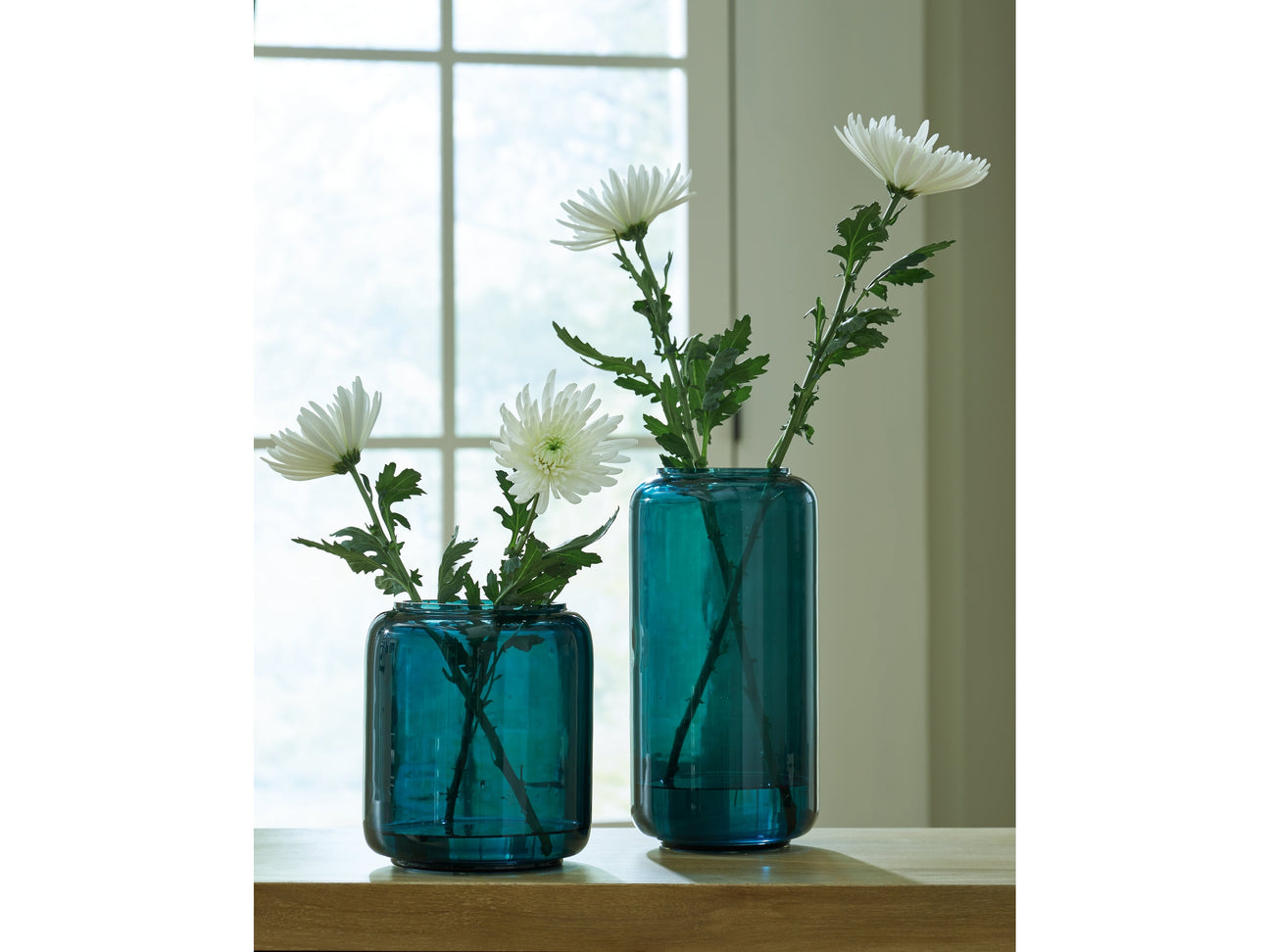 Inisland Teal Vase Set (Set of 2) - Ornate Home