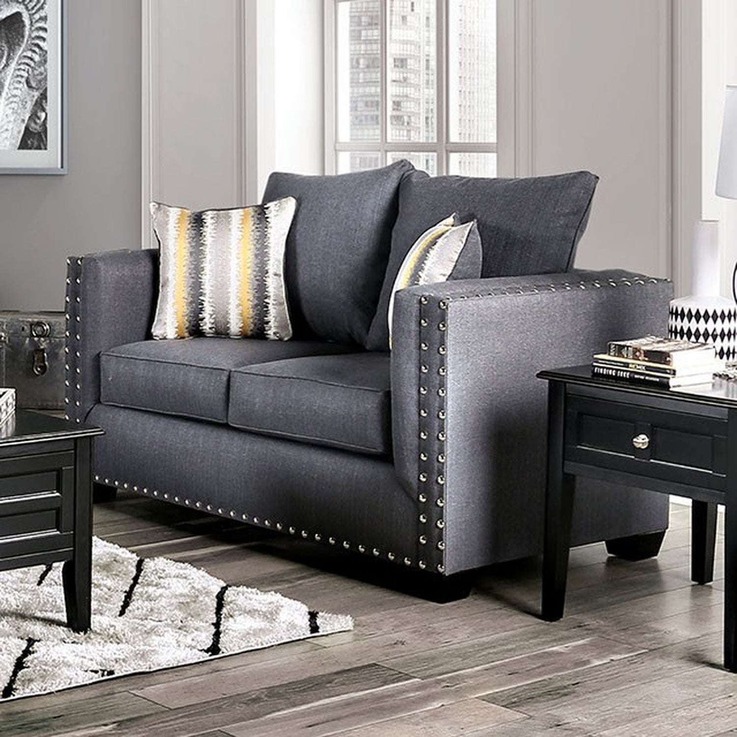 Inkom Slate Loveseat - Ornate Home