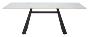 Inky White Dining Table - Ornate Home