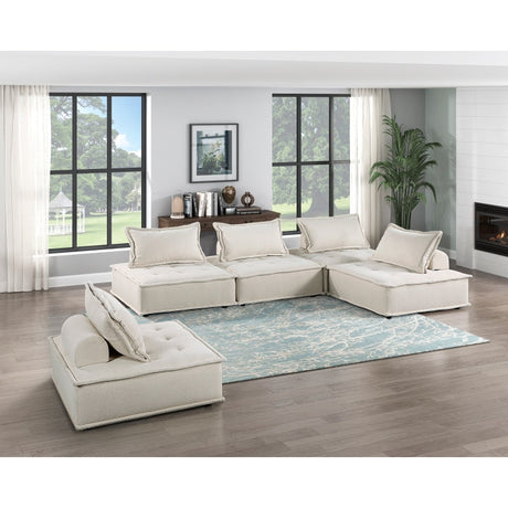 Inman Beige 5-Piece Modular Sectional - Ornate Home