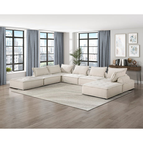 Inman Beige 7-Piece Modular Sectional - Ornate Home