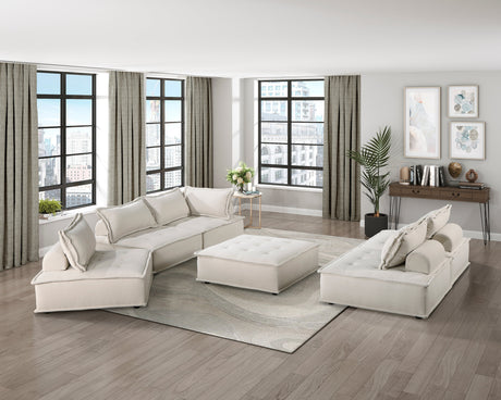 Inman Beige Boucle Modular Accent Chair - Ornate Home