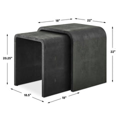 Interpose Black/Gray Nesting Side Table (Set of 2) - Ornate Home