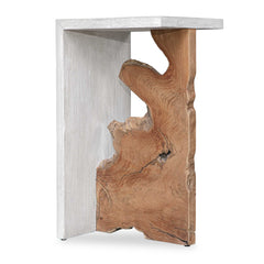 Intersect Brown/White Modern Accent Table - Ornate Home