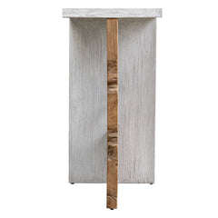 Intersect Brown/White Modern Accent Table - Ornate Home