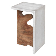 Intersect Brown/White Modern Accent Table - Ornate Home