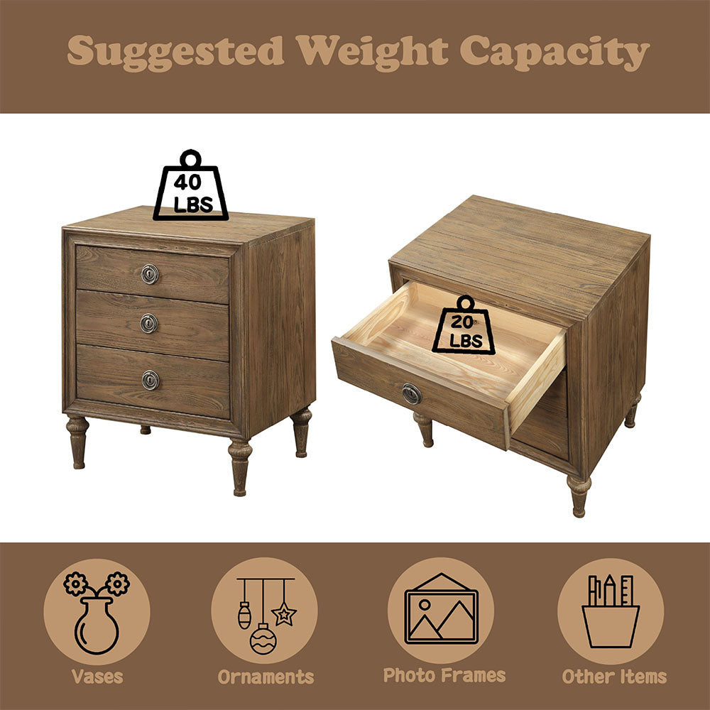Inverness Reclaimed Oak Nightstand - Ornate Home
