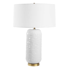 Iona White Glaze Table Lamp - Ornate Home