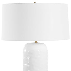 Iona White Glaze Table Lamp - Ornate Home