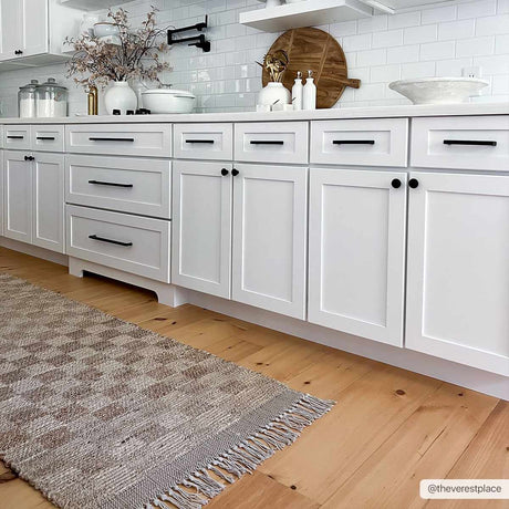 Ionut Checkered Jute Area Rug - Ornate Home