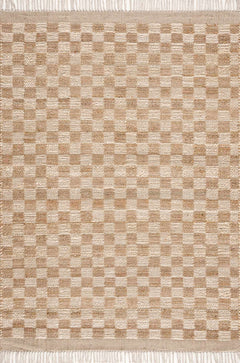 Ionut Checkered Jute Area Rug - Ornate Home