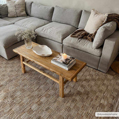 Ionut Checkered Jute Area Rug - Ornate Home
