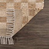 Ionut Checkered Jute Area Rug - Ornate Home