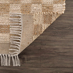 Ionut Checkered Jute Area Rug - Ornate Home