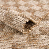 Ionut Checkered Jute Area Rug - Ornate Home