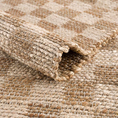 Ionut Checkered Jute Area Rug - Ornate Home