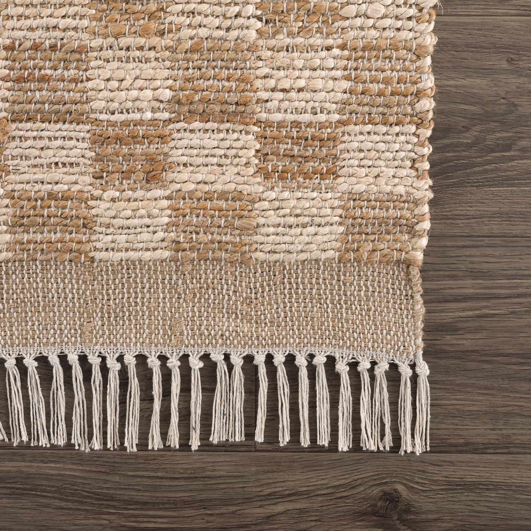 Ionut Checkered Jute Area Rug - Ornate Home