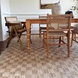 Ionut Checkered Jute Area Rug - Ornate Home