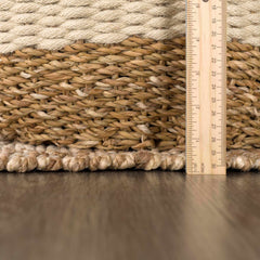 Ionut Checkered Jute Area Rug - Ornate Home