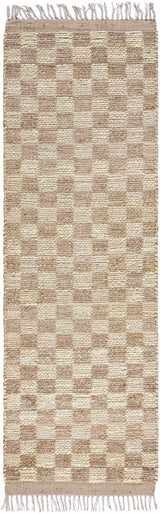 Ionut Checkered Jute Area Rug - Ornate Home