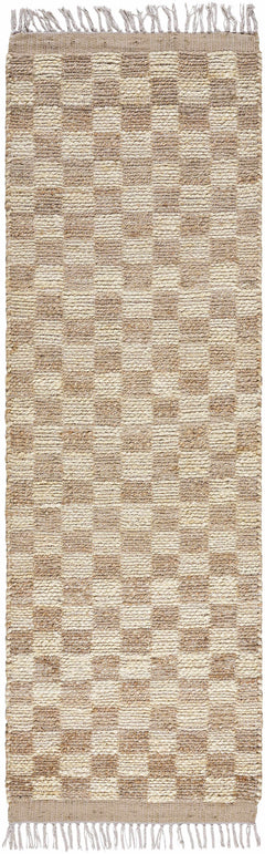Ionut Checkered Jute Area Rug - Ornate Home