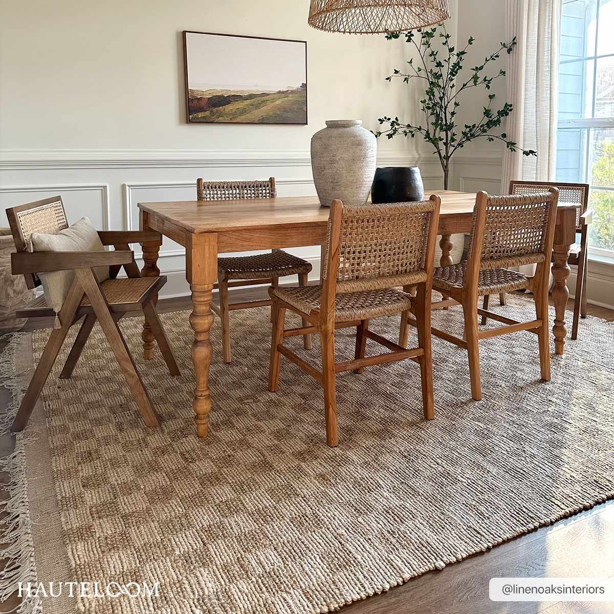 Ionut Checkered Jute Rug - Ornate Home