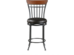 Ira Black/Brown Swivel Counter Height Chair (Set of 2) - Ornate Home