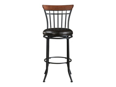 Ira Black/Brown Swivel Pub Height Chair - Ornate Home