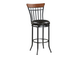 Ira Black/Brown Swivel Pub Height Chair - Ornate Home