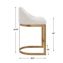 Ira Ivory Counter Stool - Ornate Home