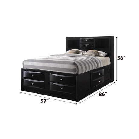Ireland Full Storage Bed in Black 21620F - Ornate Home