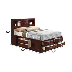 Ireland Full Storage Bed in Brown - Ornate Home