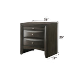 Ireland Gray Oak Nightstand - Ornate Home
