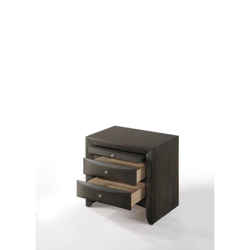 Ireland Gray Oak Nightstand - Ornate Home
