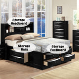 Ireland King Storage Bed in Black - Ornate Home