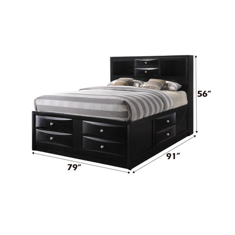 Ireland King Storage Bed in Black - Ornate Home