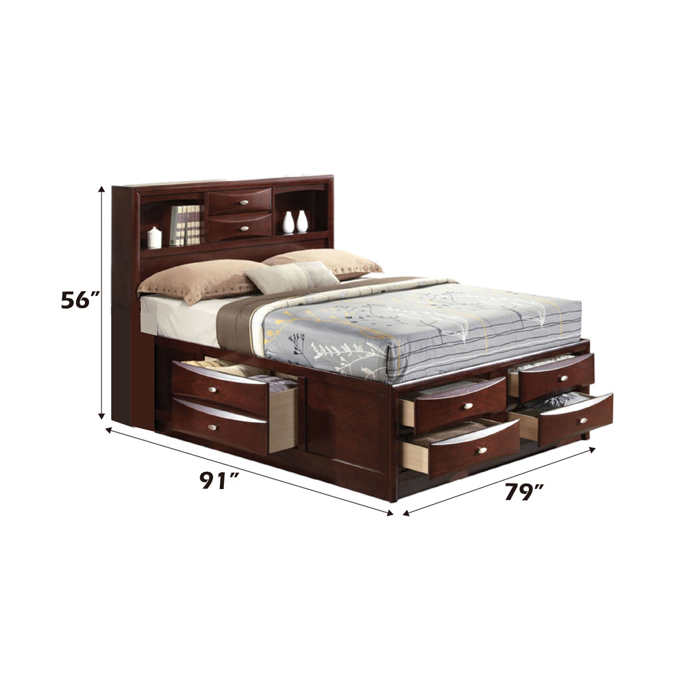 Ireland King Storage Bed in Brown - Ornate Home