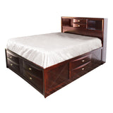 Ireland King Storage Bed in Brown - Ornate Home
