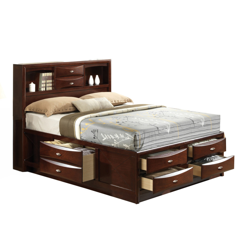 Ireland King Storage Bed in Brown - Ornate Home
