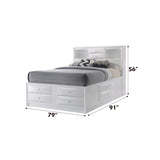 Ireland King Storage Bed in White - Ornate Home