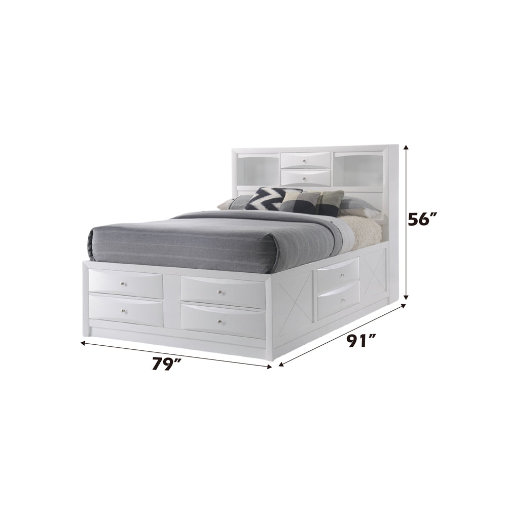 Ireland King Storage Bed in White - Ornate Home