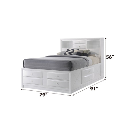 Ireland King Storage Bed in White - Ornate Home