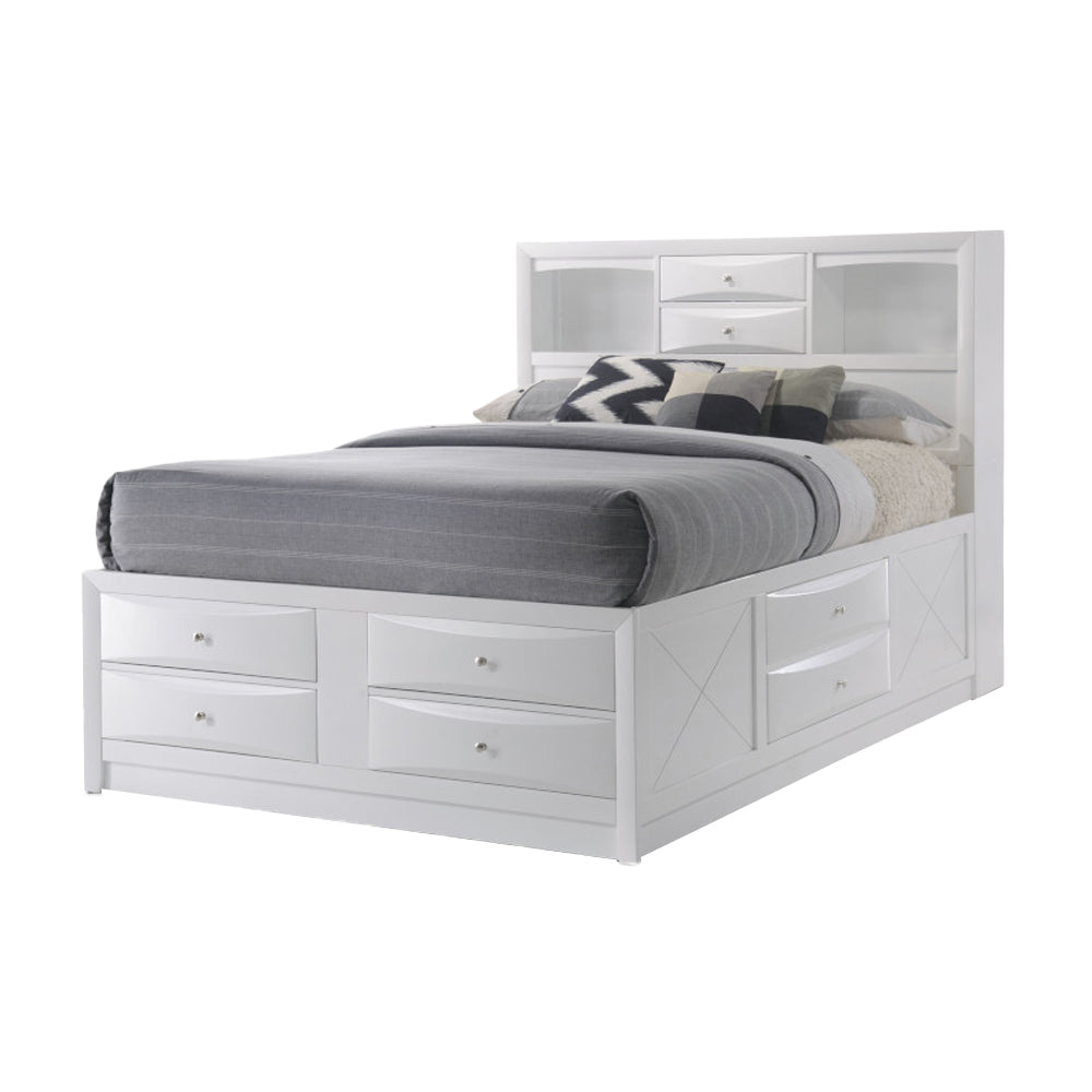 Ireland King Storage Bed in White - Ornate Home