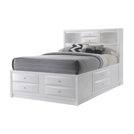 Ireland King Storage Bed in White - Ornate Home