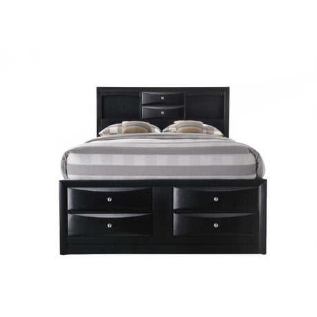 Ireland Queen Storage Bed in Black - Ornate Home