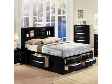 Ireland Queen Storage Bed in Black - Ornate Home