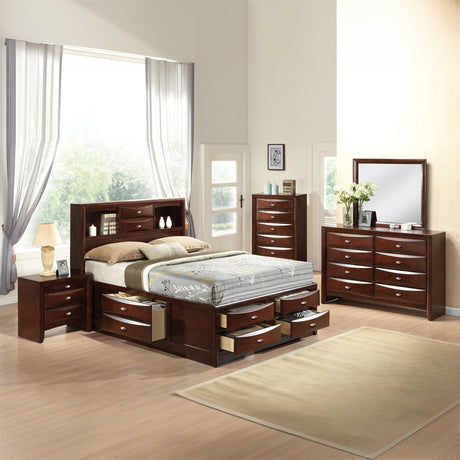 Ireland Queen Storage Bed in Brown - Ornate Home