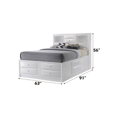 Ireland Queen Storage Bed in White - Ornate Home