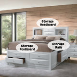 Ireland Queen Storage Bed in White - Ornate Home
